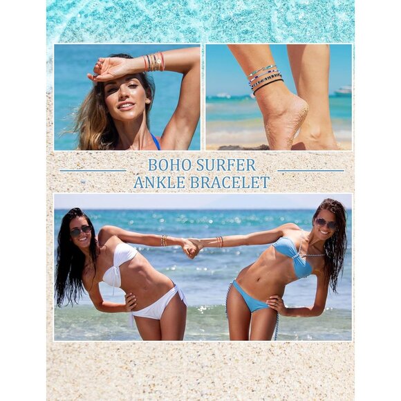 Durable 24 Pcs Waterproof Handmade Boho Bracelet Set for Fashion-Forward Women - Picture 3 of 9